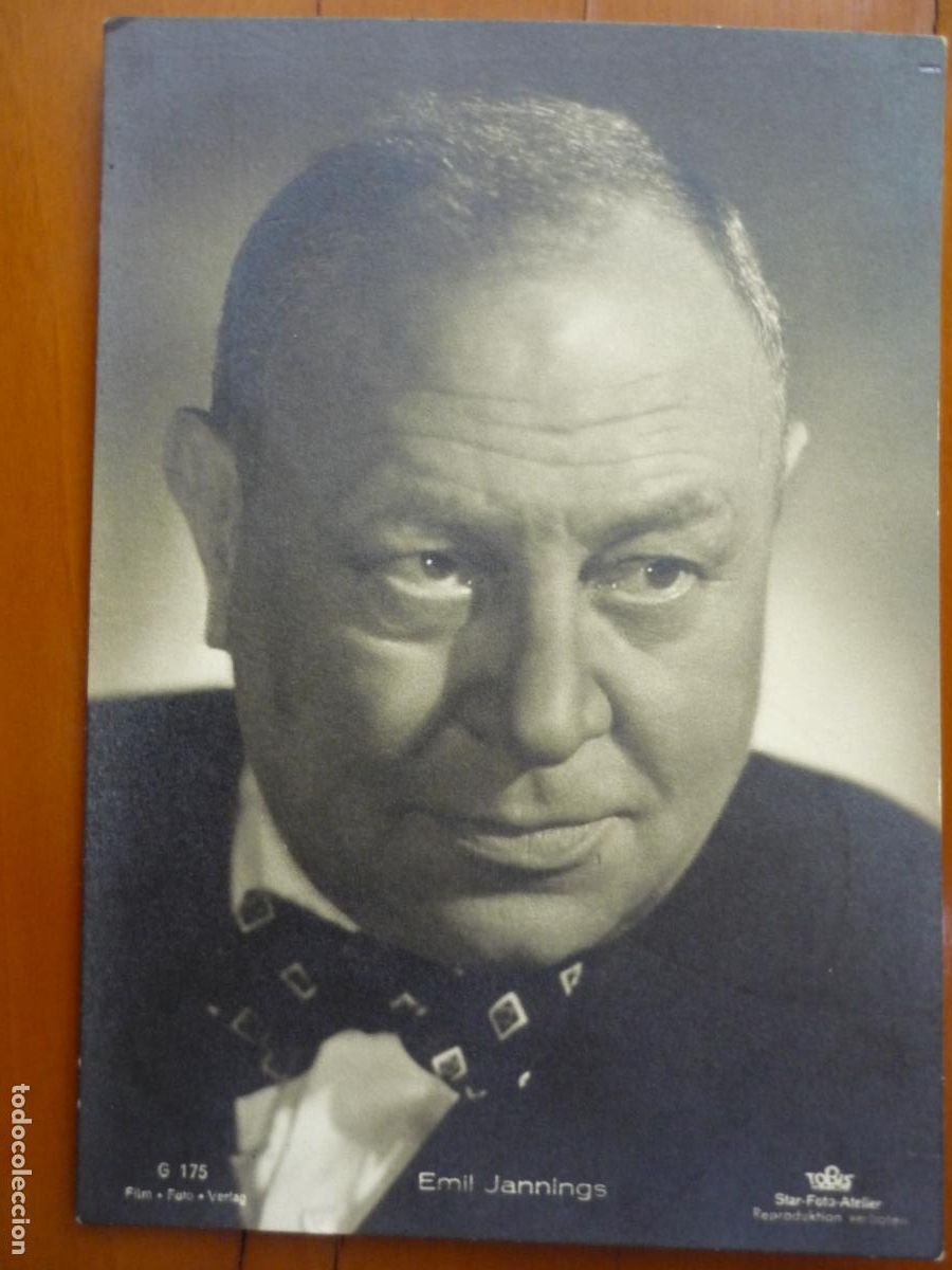 Cine: emil jannings - postal original b/n - german cinema actor