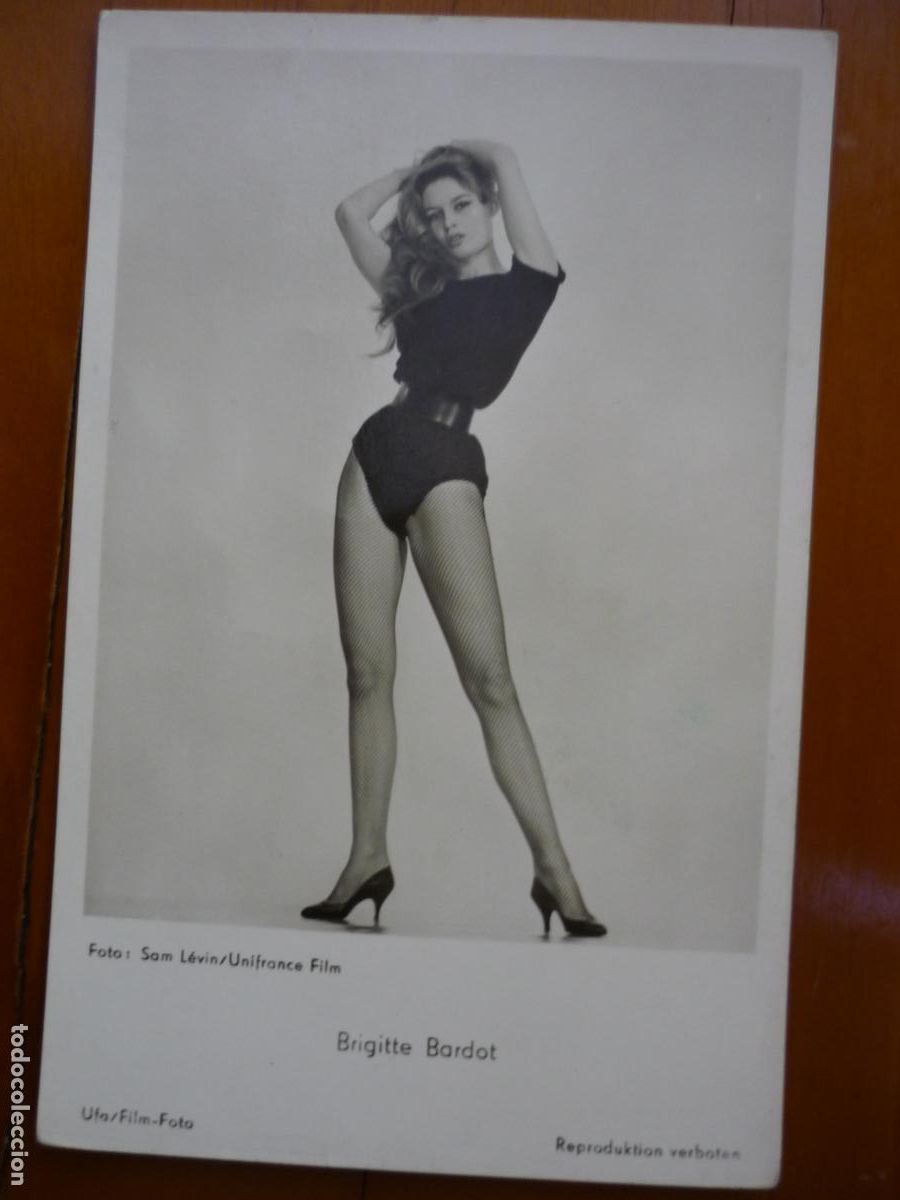 Cine: brigitte bardot - postal original b/n - french cinema actress