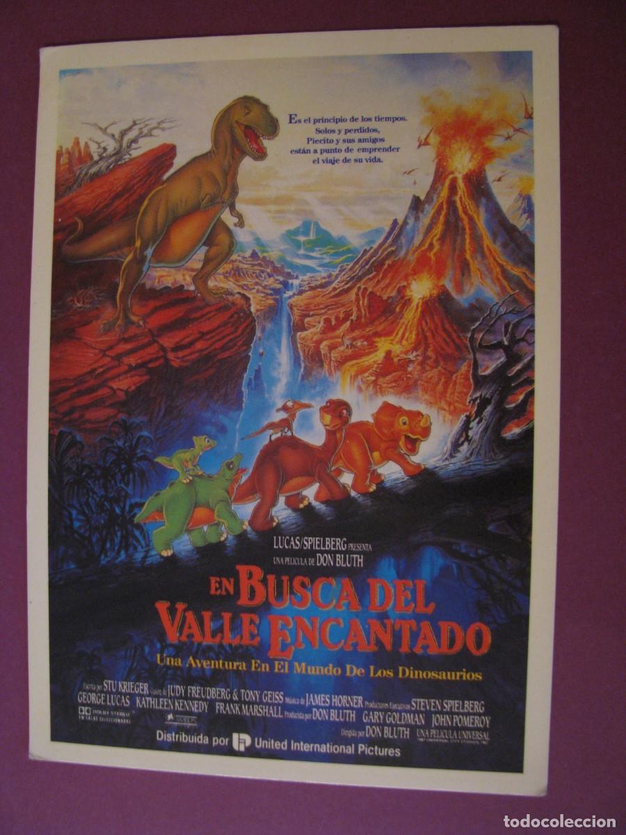 Cine: POSTAL DE LA PELICULA DE ANIMACION EN BUSCA DEL VALLE ENCANTADO.