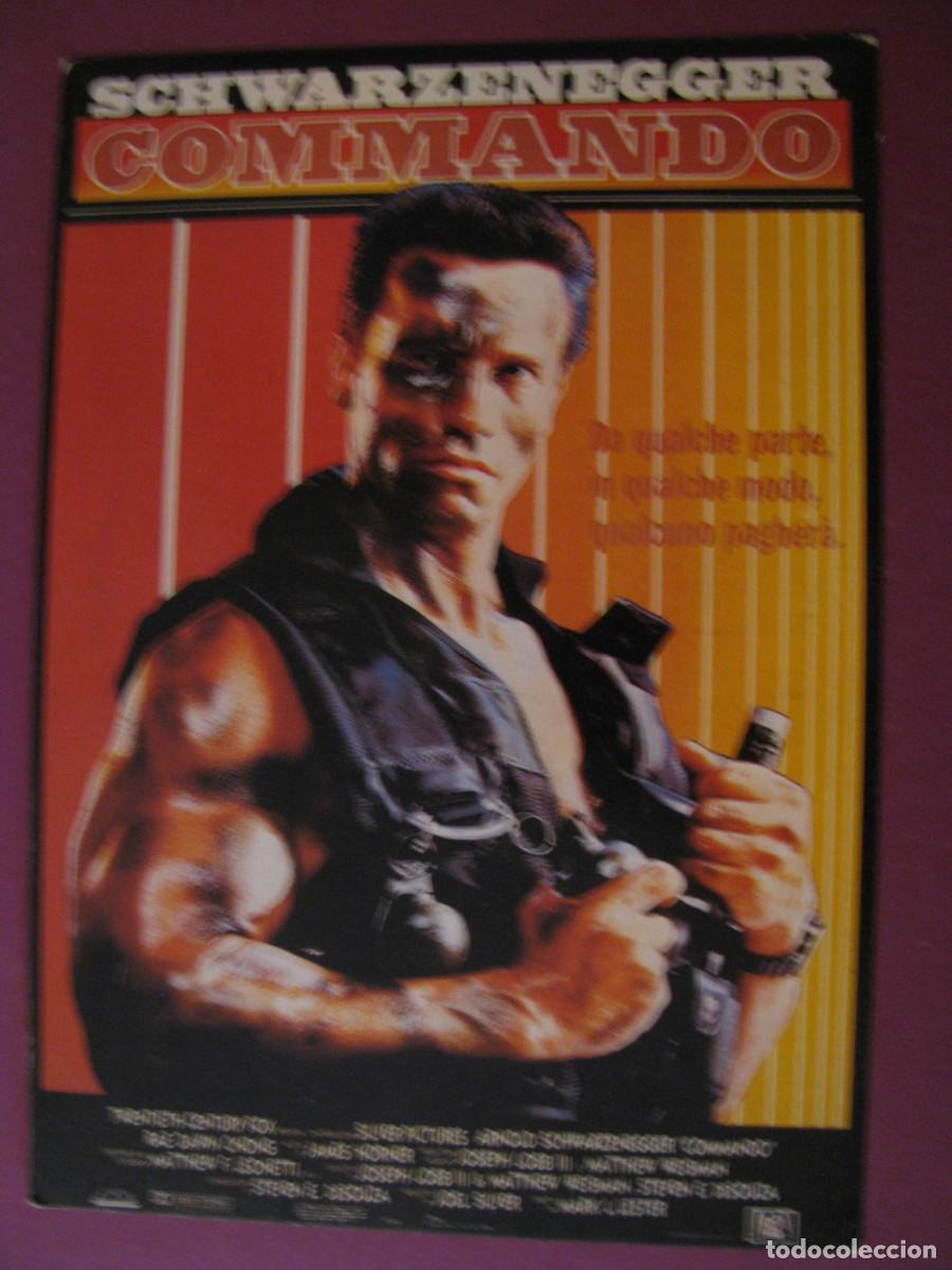 Cine: POSTAL DE LA PELICULA COMMANDO. ARNOLD SCHWARZENEGGER.
