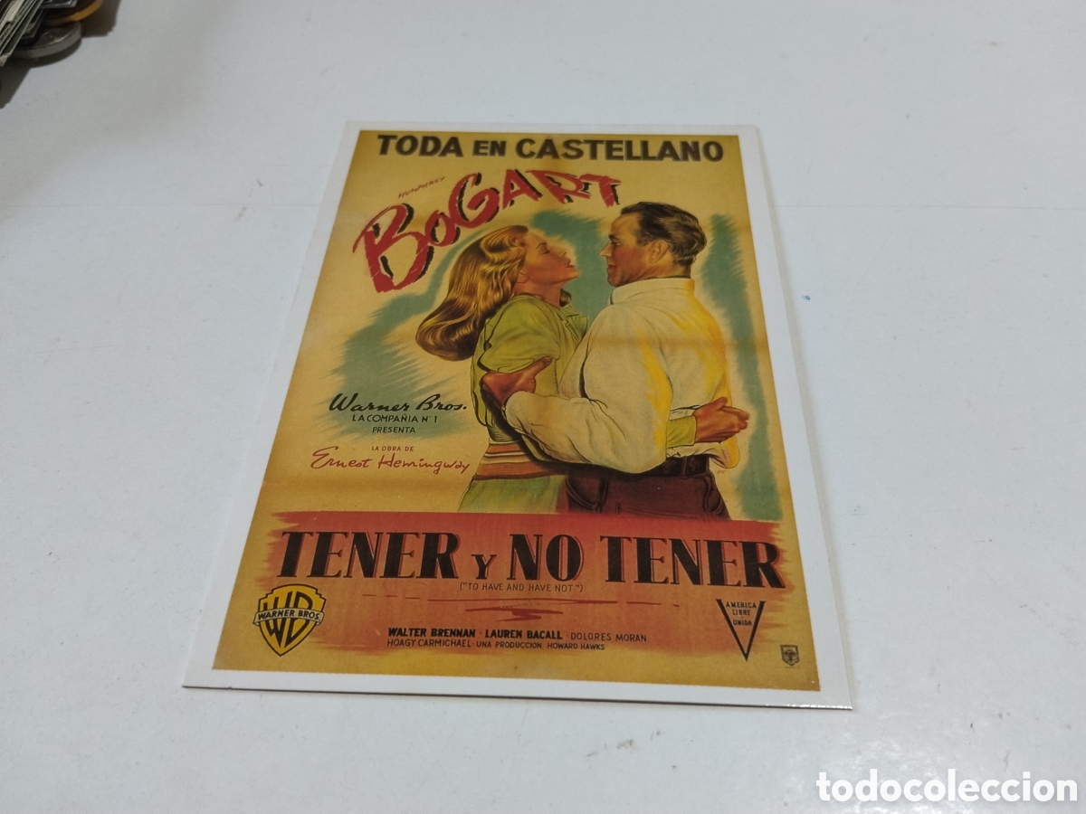Cine: Postal cine tener y no tener, bogart