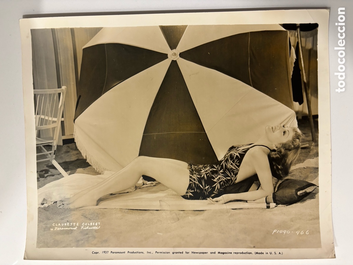 Cine: Foto original Paramount de Claudette Colbert