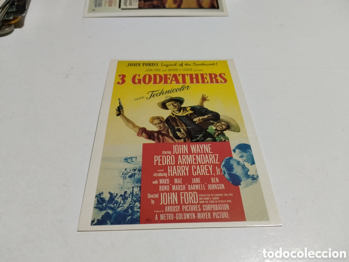 Cine: Postal cine 3 godfathers john Wayne