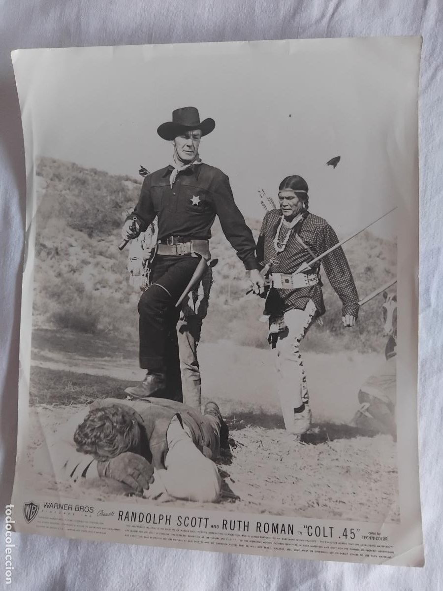 Kino: FOTOGRAFIA DE RANDOLPH SCOTT EN LA PELICULA COLT 45. 21 x 25,50 cm