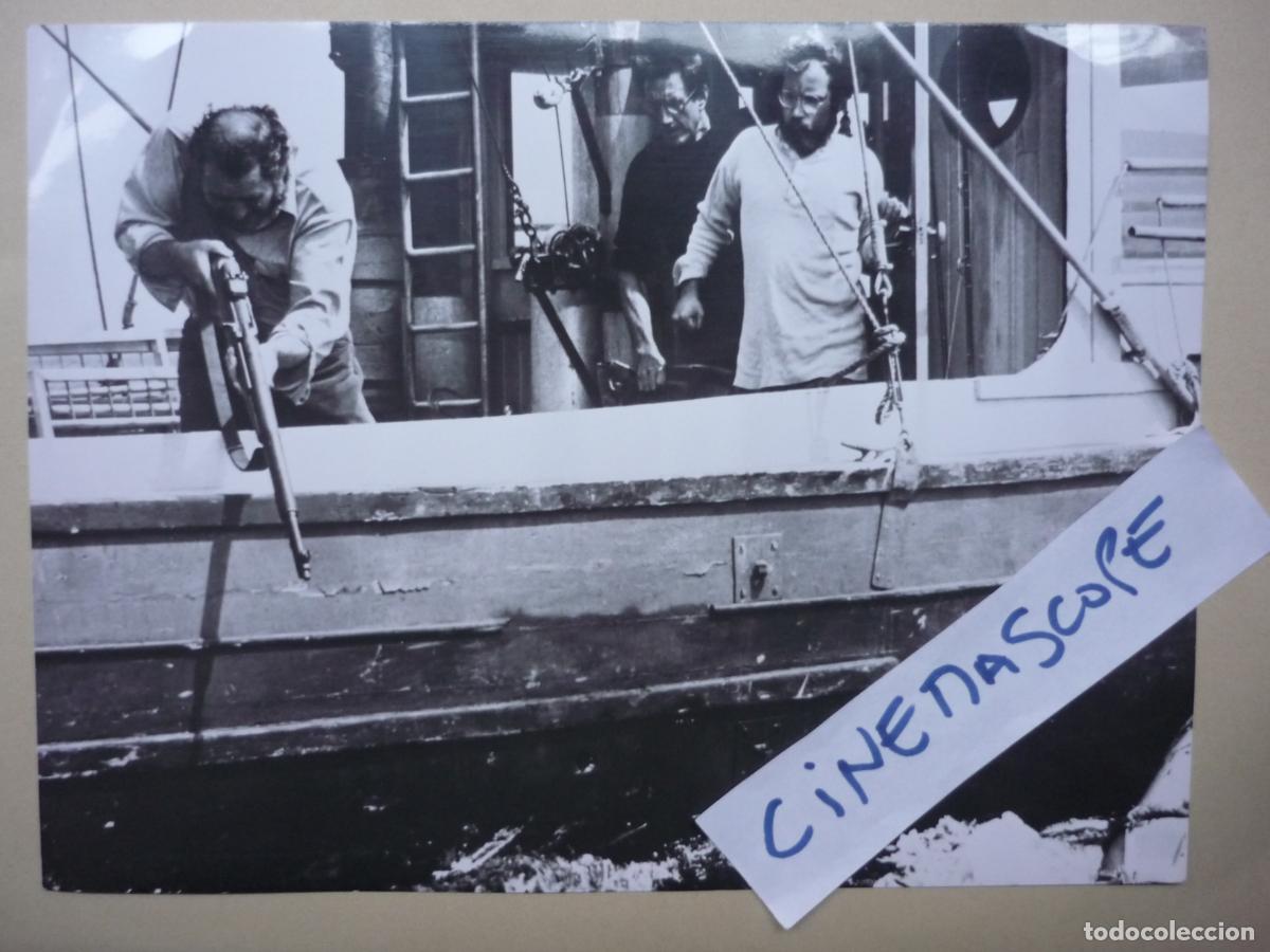 Cine: tiburon - foto original b/n - steven spielberg jaws robert shaw roy scheider Richard Dreyfuss