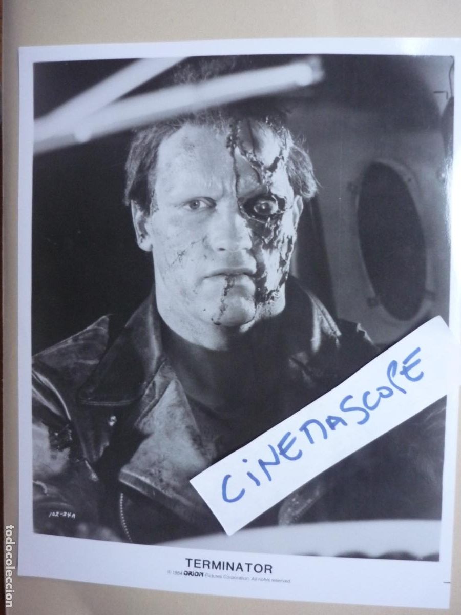 Cine: terminator - foto original b/n - Arnold Schwarzenegger - James Cameron film