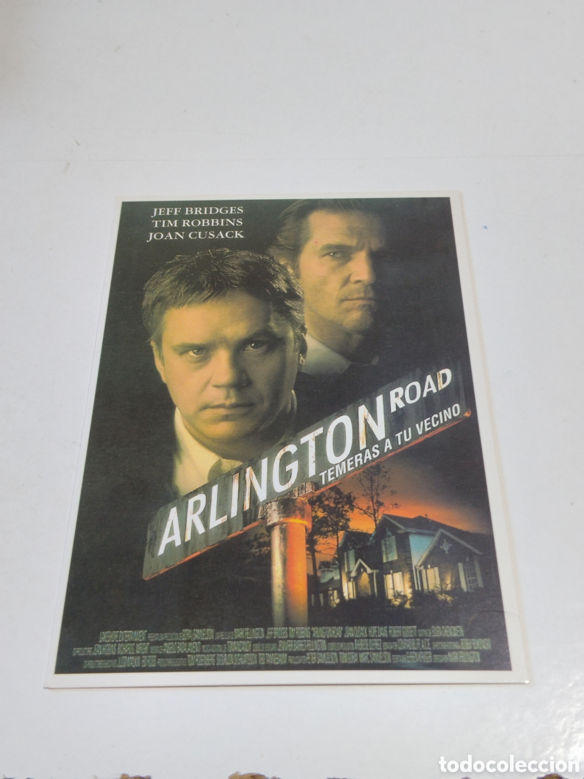 Cine: Postal Cine Arlington Road Temeras a tu vecino
