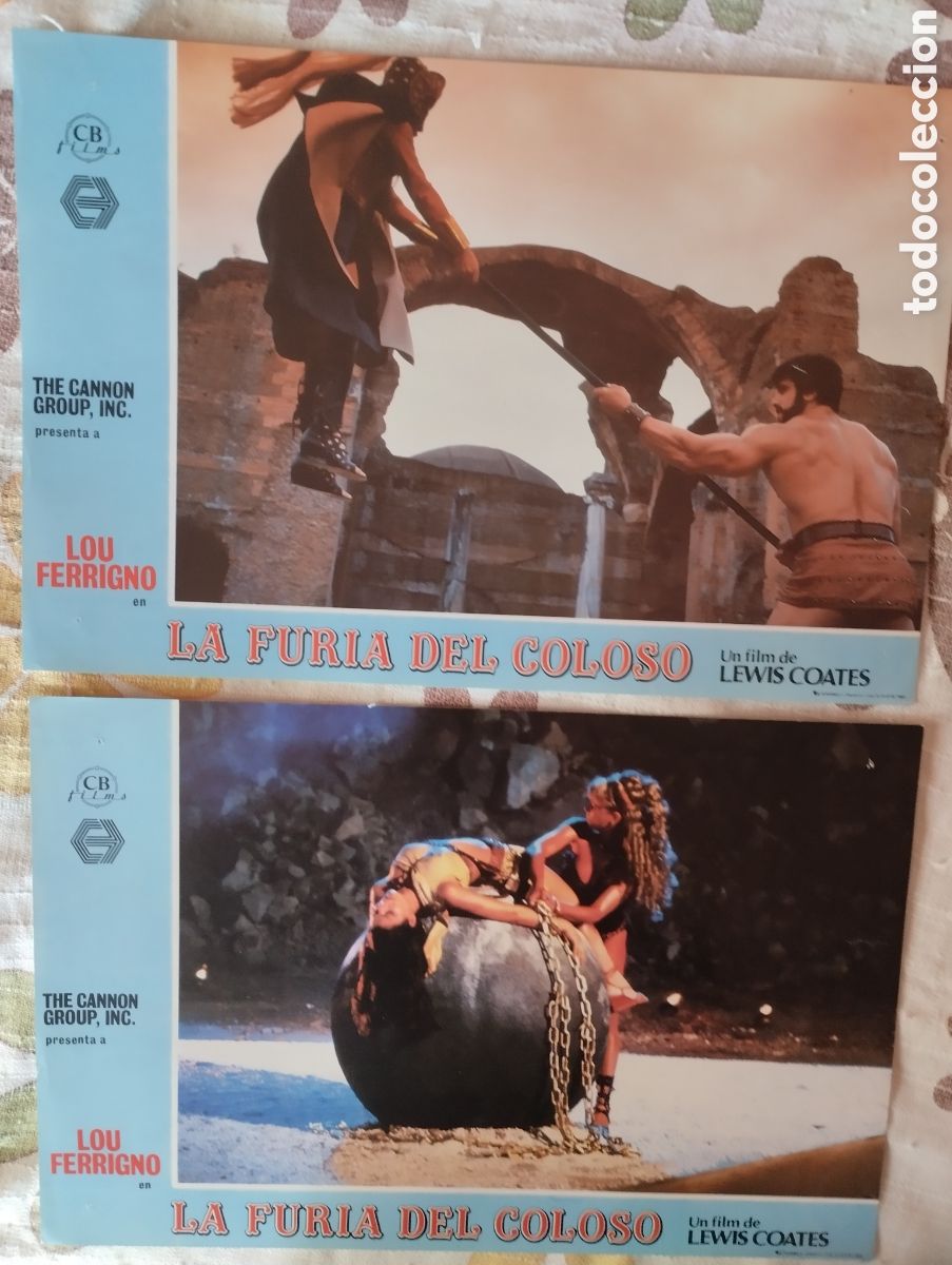 Cine: 2 FOTOCROMOS - LA FURIA DEL COLOSO