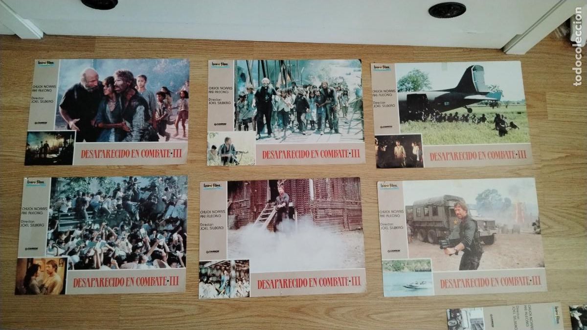 Cine: Desaparecido en combate III , 12 fotocromos, Chuck Norris, Joel Silberg, Cannon