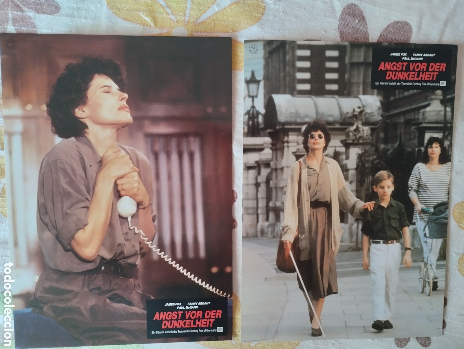 Cine: 8 LOBBY CARDS EN ALEMAN - MIEDO A LA OSCURIDAD 1984