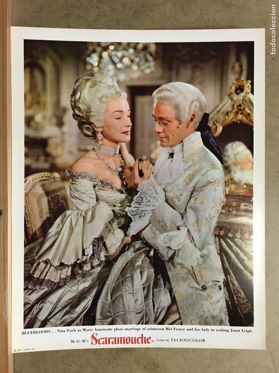 Cinema: AFJ58 SCARAMOUCHE MEL FERRER NINA FOCH FOTOCROMO LOBBY ORIGINAL AMERICANO