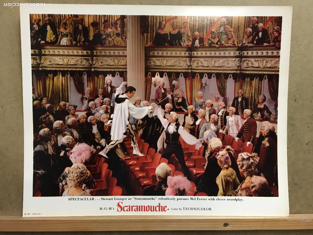 Cinema: AFJ60 SCARAMOUCHE STEWART GRANGER MEL FERRER FOTOCROMO LOBBY ORIGINAL AMERICANO