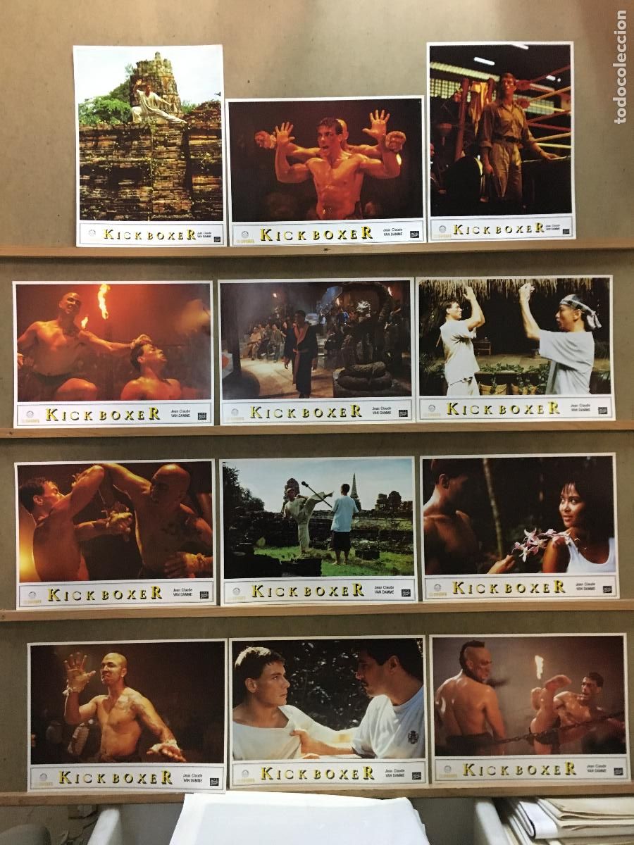 Cinema: AFJ66 KICKBOXER JEAN CLAUDE VAN DAMME SET COMPLETO 12 FOTOCROMOS ORIGINAL ESTRENO
