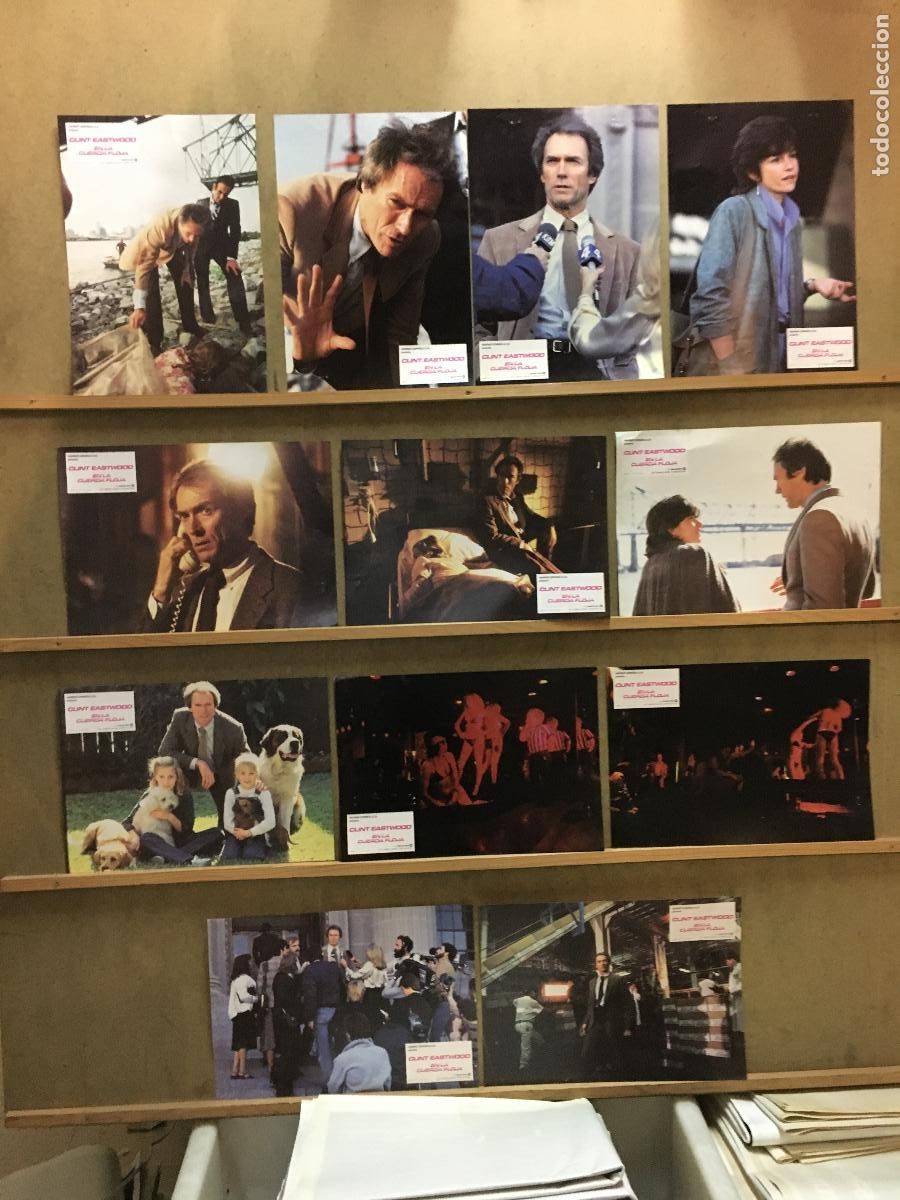 Cinema: AFJ67 EN LA CUERDA FLOJA CLINT EASTWOOD GENEVIEVE BUJOLD SET COMPLETO 12 FOTOCROMOS ORIGINAL ESTRENO