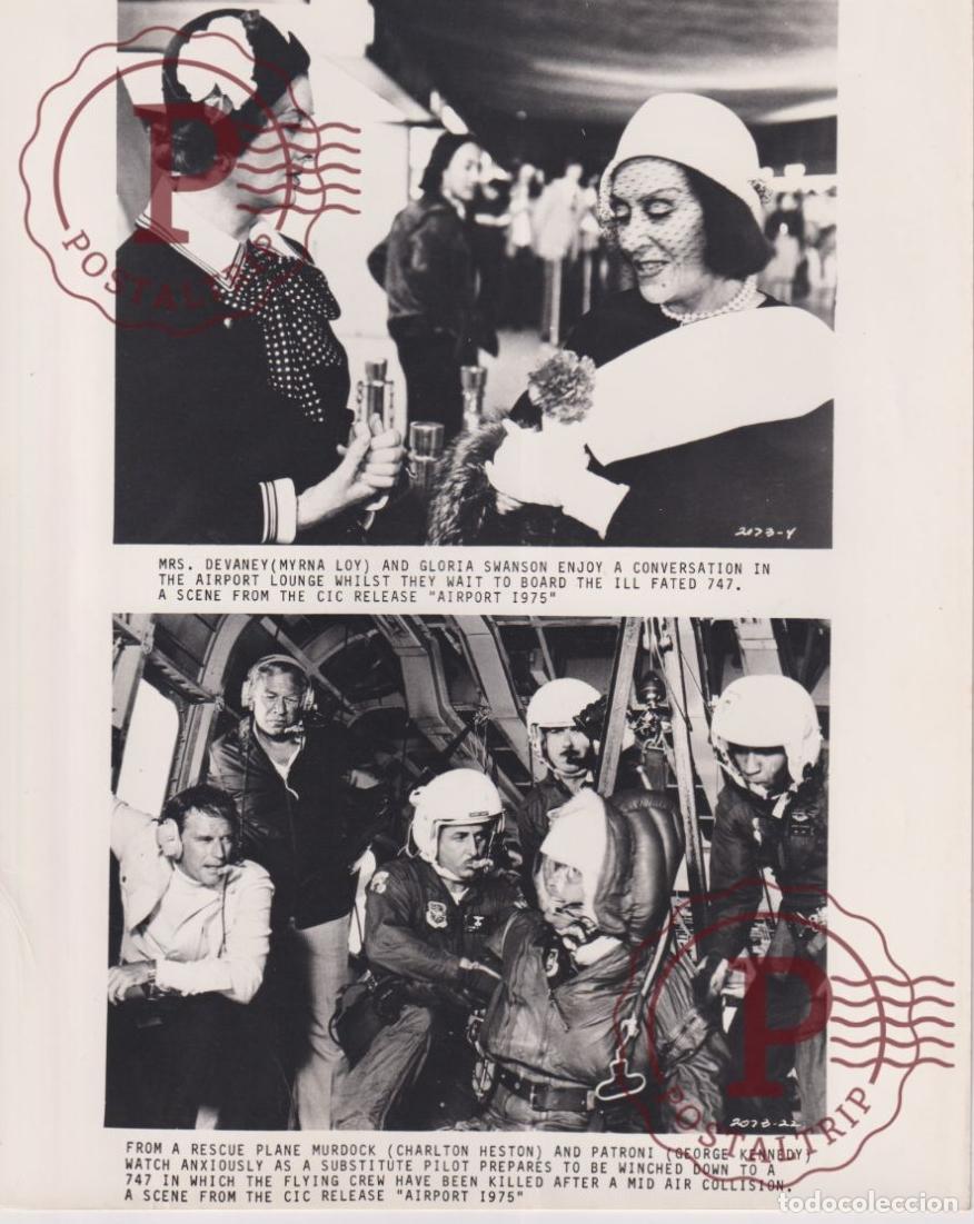 Cine: AIRPORT 1975. CHARLTON HESTON. GEORGE KENNEDY.... CINE CINEMA. ACTOR ACTRESS. PHOTO FOTO +-25X20CM