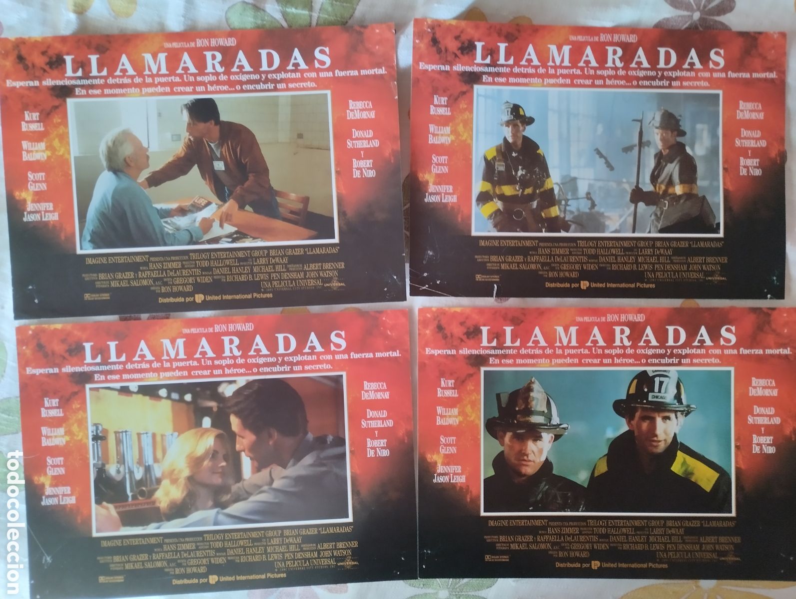 Cine: 12 FOTOCROMOS - LLAMARADAS - SET COMPLETO