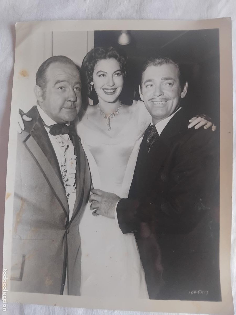 Cine: FOTOGRAFIA DE AVA GARDNER Y CLARK GABLE PROTAGONISTAS DE LONE STAR ( ESTRELLA DEL DESTINO) 20 X 26 c