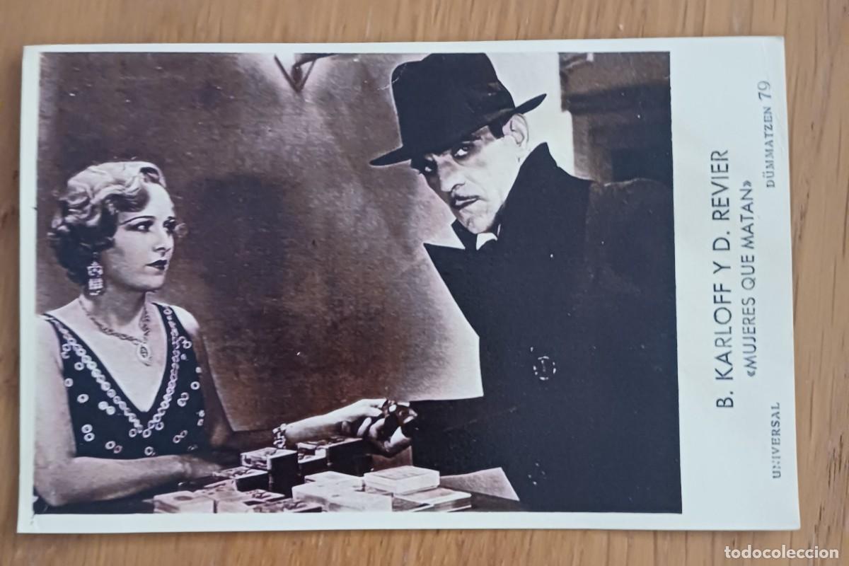 Cine: FOTO CROMO UNIVERSAL BORIS KARLOFF Y D. REVIER, MUJERES QUE MATAN