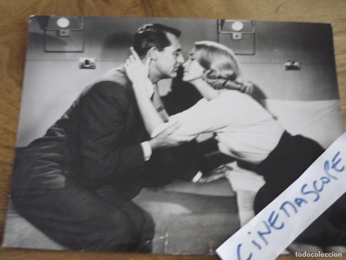 Cine: con la muerte en los talones - foto original b/n - cary grant eva marie saint Alfred Hitchcock