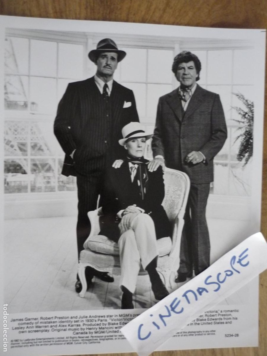 Cine: victor o victoria - foto original b/n - julie andrews james garner robert preston Blake Edwards