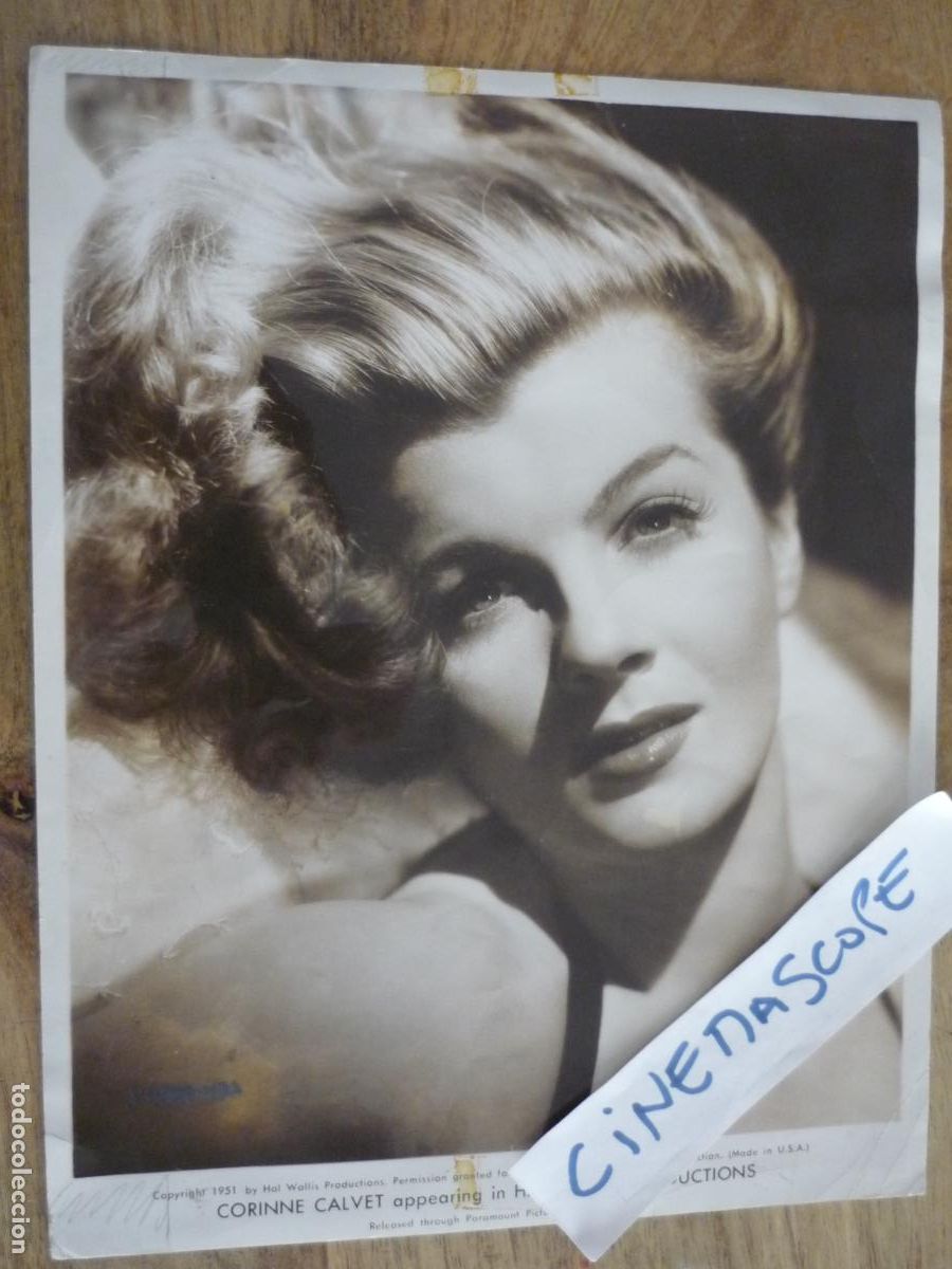 Cine: corinne calvet - foto original b/n - thunder in the eat Tempestad en Oriente
