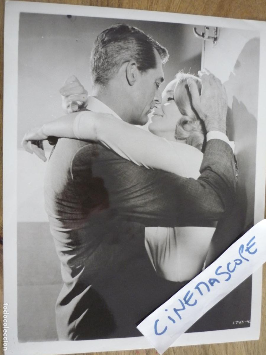 Cine: con la muerte en los talones - foto original b/n - eva marie saint cary grant hitchcock