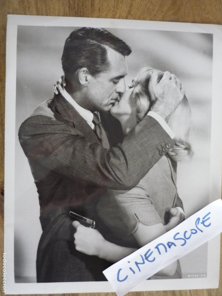 Cine: con la muerte en los talones - foto original b/n - eva marie saint cary grant hitchcock