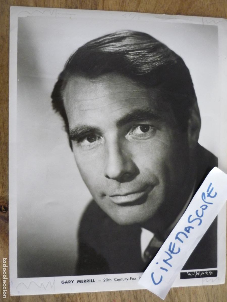 Cine: gary merrill - foto original b/n - 20th century fox actor
