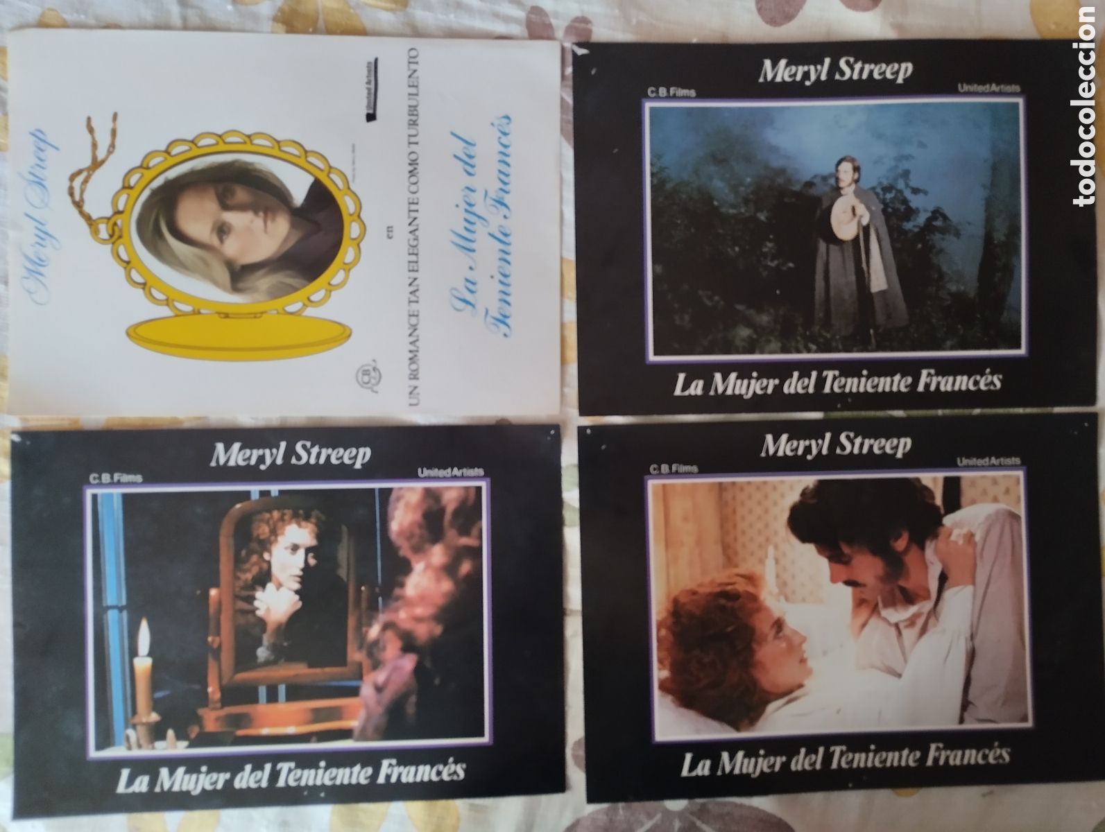 Cine: 12 FOTOCROMOS - LA MUJER DEL TENIENTE FRANC&Eacute;S + GUIA DE CINE - SET COMPLETO