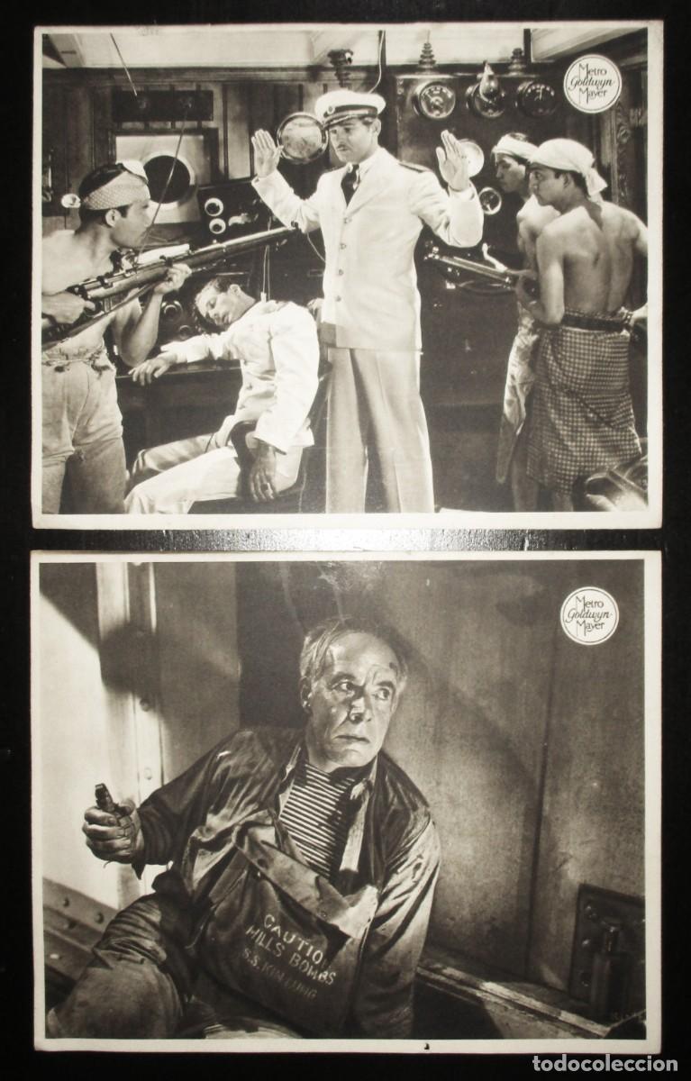 Cine: DOS FOTOGRAF&Iacute;AS DE LA PEL&Iacute;CULA CHINA SEAS (MARES DE CHINA) DE 1935. 24 X 19 CMS. M.G.M.