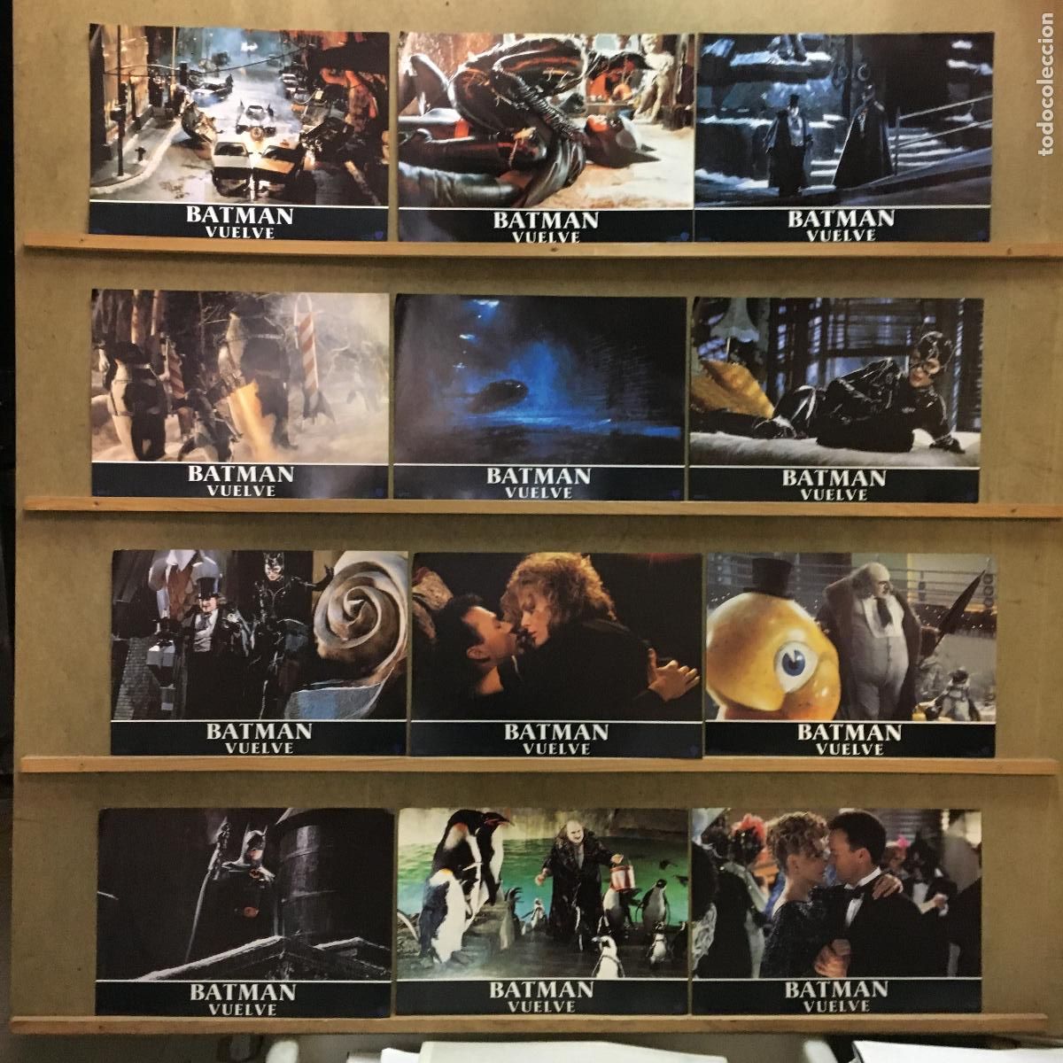 Cin&eacute;ma: AFK60 BATMAN VUELVE TIM BURTON MICHAEL KEATON MICHELLE PFEIFFER SET 12 FOTOCROMOS ORIGINAL ESTRENO
