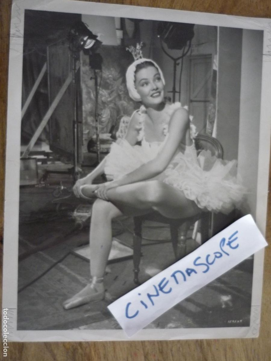 Cine: gene tierney - foto original b/n - no me abandones Never Let Me Go descanso rodaje