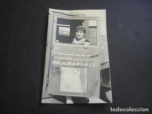 Cine: BARCELONA ALUMNA ACADEMIA DE CONDUCCION DE CAMIONES ANTIGUA FOTOGRAFIA ORIGINAL 9 X 13 CM