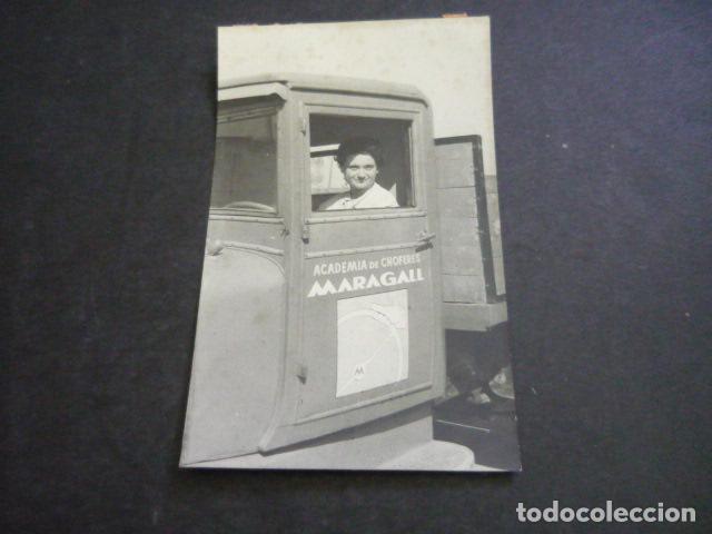Cine: BARCELONA ALUMNA ACADEMIA DE CONDUCCION DE CAMIONES ANTIGUA FOTOGRAFIA ORIGINAL 9 X 13 CM