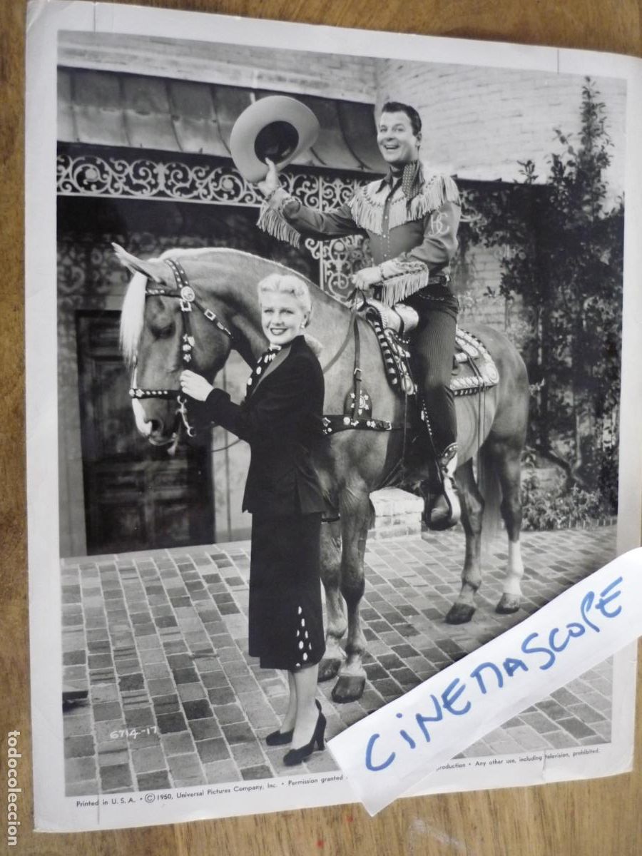 Cine: solo el valiente - foto original b/n - jack carson - astucia de mujer the goom wore spurs