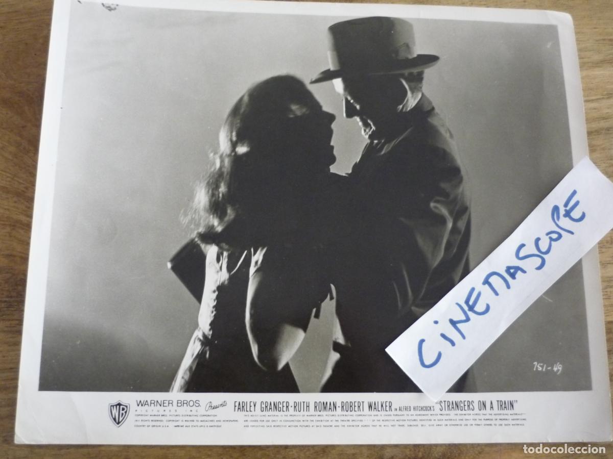 Cine: extra&ntilde;os en un tren - foto original b/n - alfred hitchcock Kasey Rogers Robert Walker