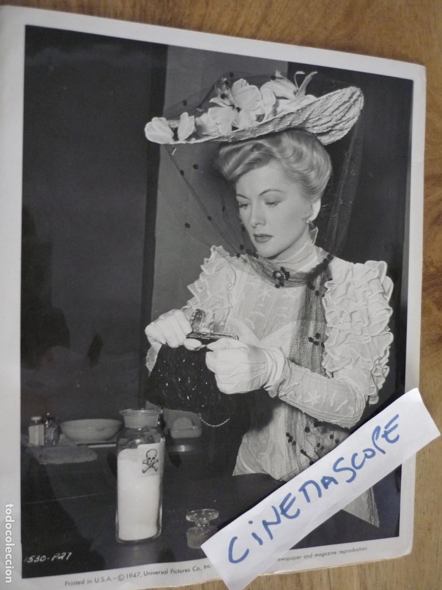 Cine: joan fontaine - foto original b/n - universal pictures film - ivy - sam wood