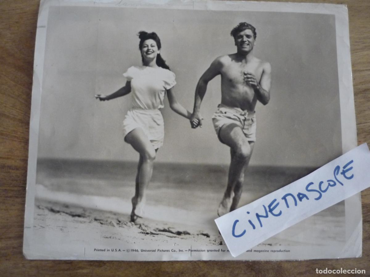 Cine: ava gardner burt lancaster - foto original b/n - forajidos the killers descanso rodaje