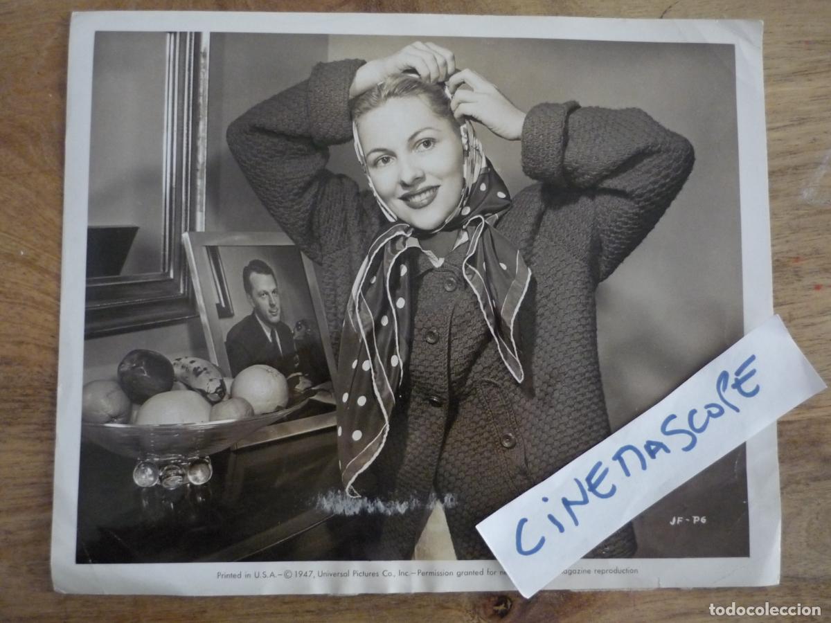 Cine: joan fontaine - foto original b/n - film actress - ivy abismos - rodaje