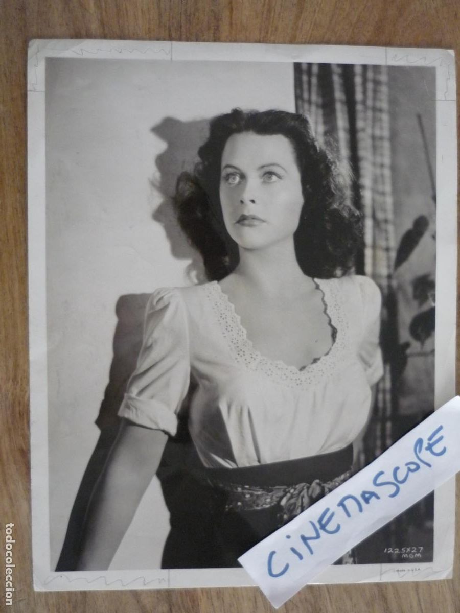 Cine: hedy lamarr - foto original b/n - metro goldwyn mayer actress