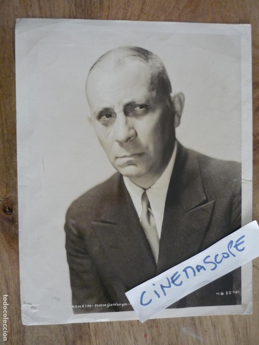 Cine: Erich von Stroheim - foto original b/n - filmmaker actor - metro goldwyn mayer
