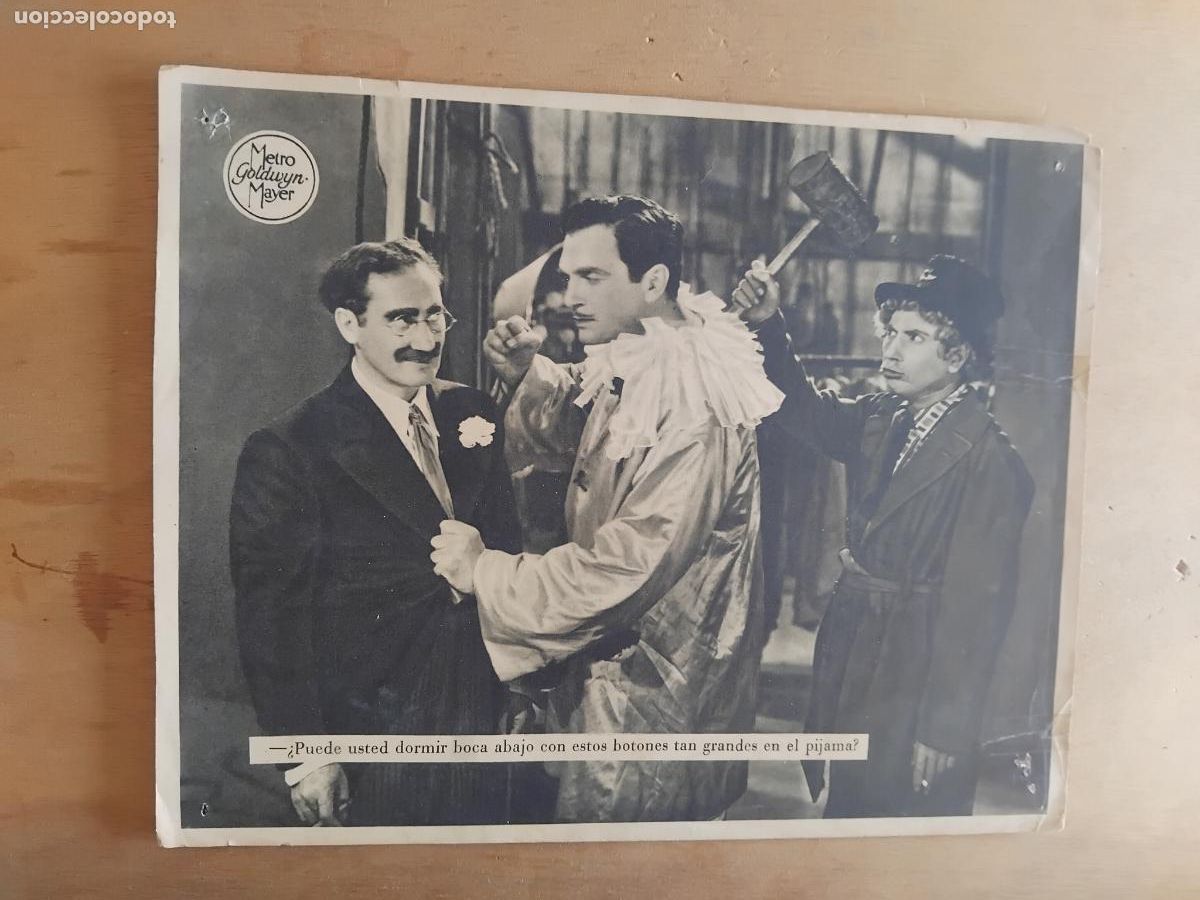 Cine: LOS HERMANOS MARX FOTOCROMO ORIGINAL ESPA&Ntilde;OL. METRO GOLDWYN MAYER
