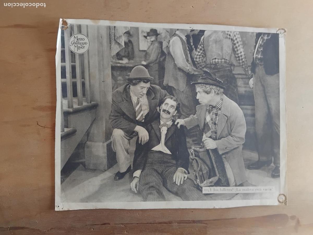 Cine: LOS HERMANOS MARX FOTOCROMO ORIGINAL ESPA&Ntilde;OL. METRO GOLDWYN MAYER