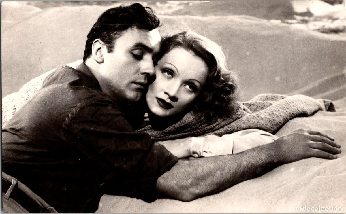 Cine: Charles Boyer y Marlene Dietrich - United Artist - Archivo Bermejo 3567 - 138x85mm