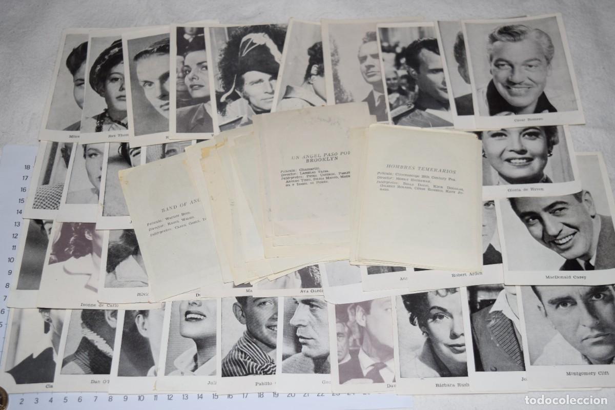 Cine: 86 Foto Cromos, fotocromos, cromos - Imagen artistas, interpretes / Reverso datos pelicula, a&ntilde;os 50