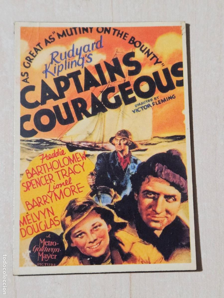 Cine: DE CINE CARTEL DE PEL&Iacute;CULA CAPTAINS COURAGEOUS - CL&Aacute;SICA 1970-80's. Original Coleccionista
