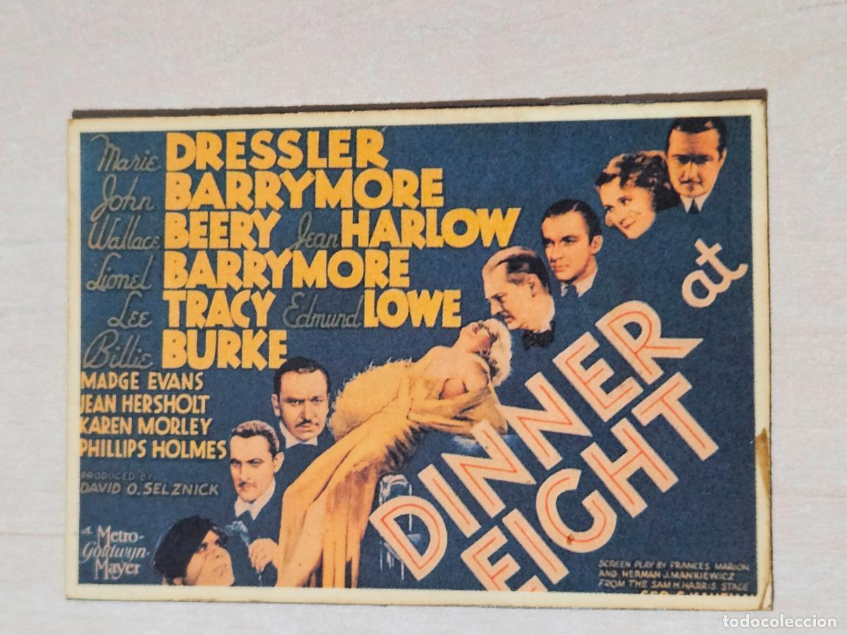 Cine: DE CINE CARTEL DE PEL&Iacute;CULA DINNER AT EIGHT - CL&Aacute;SICA 1970-80's. Original Coleccionista
