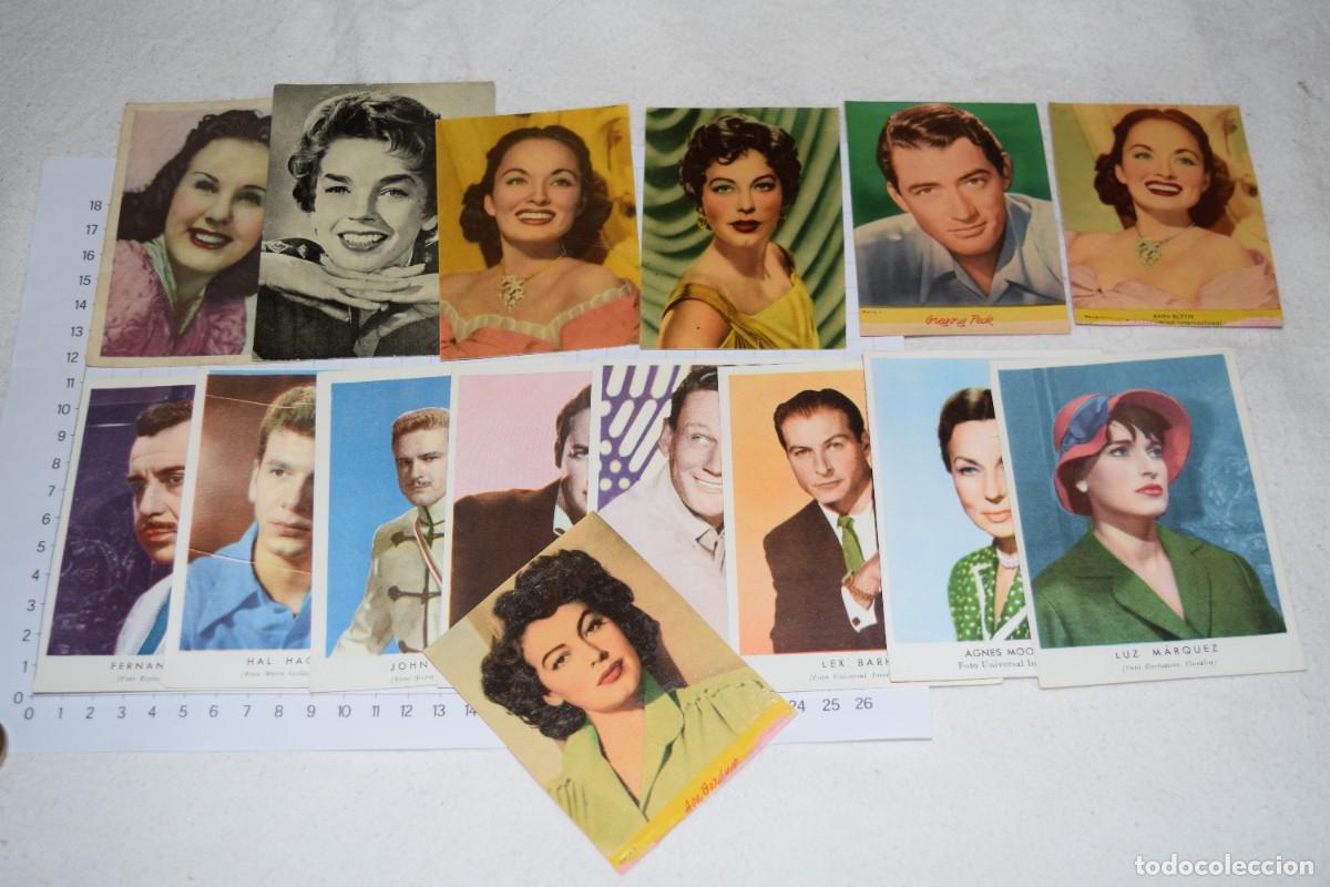 Cine: 15 Foto Cromos, fotoscromos, cromos - Imagen artistas, interpretes / A&ntilde;os 50 - &iexcl;Mira fotos/detalles!