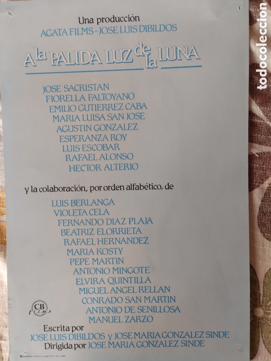 Cine: 15 FOTOCROMOS - A LA PALIDA LUZ DE LA LUNA