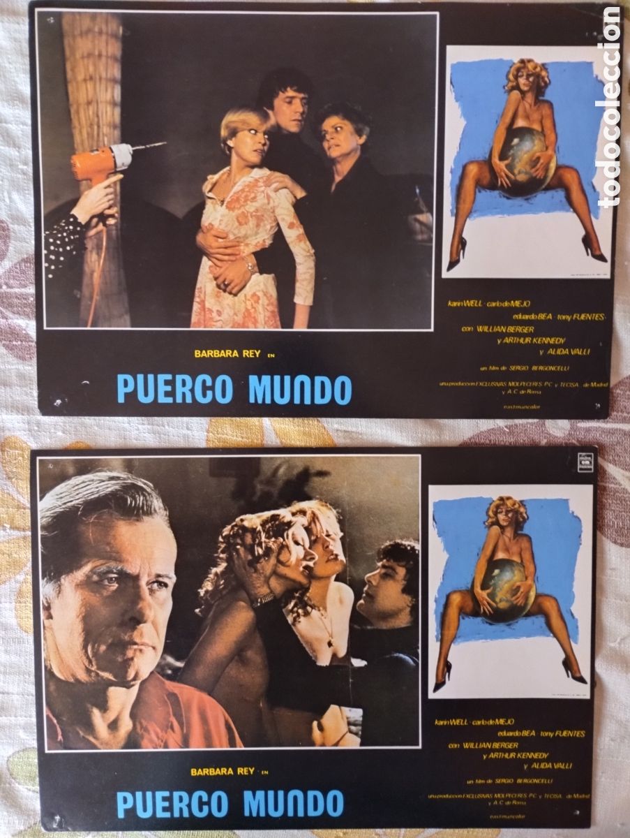 Cine: 10 FOTOCROMOS + GUIA DOBLE - PUERCO MUNDO - B&Aacute;RBARA REY